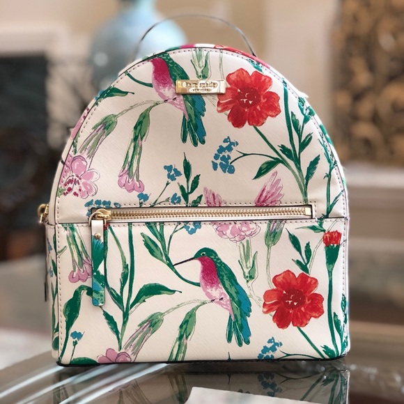 NWT, Kate spade Hummingbird floral backpack&Wallet - Picture 8 of 8